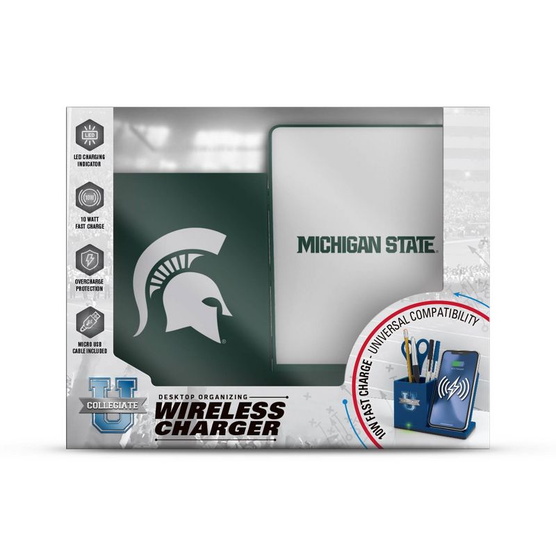 NCAA Michigan State Spartans Wireless Charging Pen Holder, 3 of 5