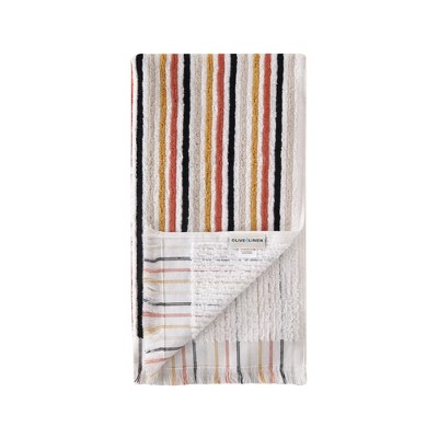 Olive & Linen Stripes Bath Mat