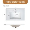 30" Bathroom Vanity Set, Floor Standing, with Three Drawers, One of Which is a Double-Layer Drawer, with Long Gold Handles - Leovsnove - 4 of 4