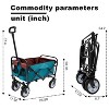 LOVMOR Minimeetall Multi-use Bag,Collapsible Foldable Wagon Cart Beach Wagon Heavy Duty Utility Cart Utility Wagon Grocery Cart for for Camping 3pcs plastic Liner bag /Cover - 2 of 4