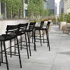 Flash Furniture Nash Commercial Grade Metal Indoor-Outdoor Bar Height Stool with 2 Slats - 4 of 4