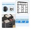Fabric Dresser  with 9 Drawers ,Storage Organizer Unit for Living Room, Hallway ,Sturdy Steel Frame, Wooden Top - 3 of 4