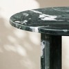 NicBex Natural Marble Small Coffee Table, Genuine Marble Round End Table, Stone Side Table for Living Room,17.7" Nightstand with Semi-Polished Surface - 3 of 4