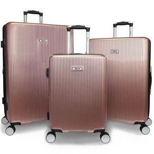 World Traveler Dejuno Monarch 3-Piece Lightweight Hardside Polycarbonate Expandable Spinner Luggage Set with TSA Lock - 1 of 4