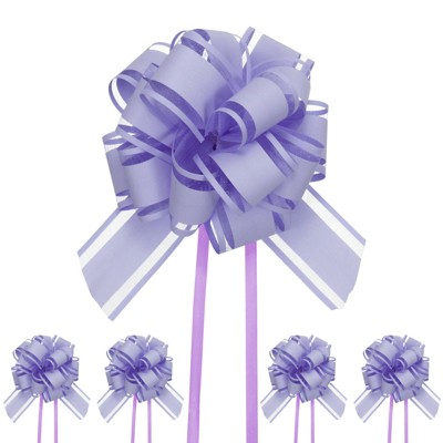 Unique Bargains Plastic Durable Glossy Waterproof Ribbon Large Pull Bow 10 Pcs