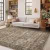 Washable Rugs,Area Rug for Living Room Bedroom, Washable Brown Rug Vintage Print Carpet - 2 of 4