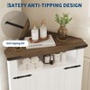 Corner Cabinet with Doors, Small Bathroom Storage Cabinet for Kitchen and Living Room - 3 of 4
