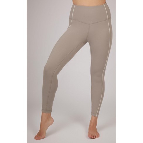 Yogalicious Womens Lux Race Me High Rise V-Back V-Front Ankle Legging, -  Satellite/Nacreous Cloud - X Small