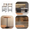 NicBex Handwoven Bar Stools Set of 2,Counter Height Bar Stools with Footrest,Paper Cord Island Chairs for Home,Bar,Cafe & Restaurant - 4 of 4