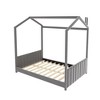 CAVINAS Twin/Full Size Velvet House-Shaped Bed Frame,Platform Floor Bed for Kids Room,Bedroom - 4 of 4
