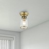 Livex Lighting Lawrenceville 1 - Light Flush Mount in  Antique Brass - 4 of 4