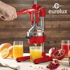 Eurolux Professional Cast Iron Citrus Juicer, Manual Hand Press, Heavy Duty, Stainless Steel Cup, Red - 2 of 4
