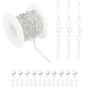 Unique Bargains Copper Jewelry Making Lobster Clap Hollow Stars Clip Chain 16.4ft 1 Roll - 1 of 4
