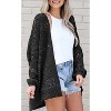 Imily Bela Women's Bohemian Style Cardigan Sweater, Loose Crochet Cardigan Jacket - 3 of 4