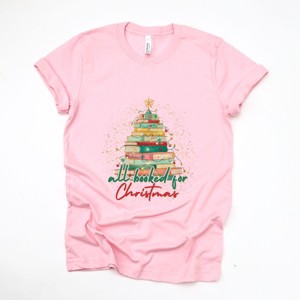 All Booked For Christmas Sparkle - Women's Short Sleeve Graphic T-Shirt - 1 of 4