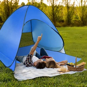 Pop Up Beach Tent Sun Shade Shelter Anti-UV Automatic Waterproof Tent Canopy for 2/3 Man - 1 of 4