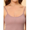 cheibear Women's Spaghetti Straps Cami Tops with Shorts Lounge Sleepwear Pajama Set - 4 of 4
