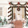 Tangkula 2PCS 29" Pre-Lit Christmas Tree Snow Flocked Pathway Xmas Tree with 30 LED Lights - 3 of 4