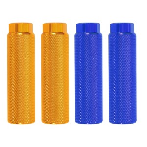 Unique Bargains Aluminum Alloy Anti-Skid Fit 3/8 Inch Axles Rear Mountain Stunt Bike Pegs 4 Pcs - 1 of 3