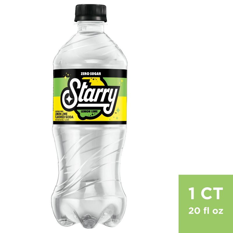 Starry Zero Lemon Lime Soda - 20 fl oz Bottle, 1 of 7