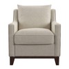 Madge Tweed Accent Chair Oatmeal - Inspire Q: Upholstered Occasional Reading Wingback for Living Room - 3 of 4
