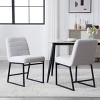 Upholstered Linen Fabric Dining Chairs Set of 2 With Metal Legs,Mid Century Modern Leisure Chairs for Dining room Bistro Coffee Shop-Maison Boucle - 3 of 4