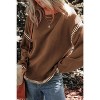 Women's Oversized Sweaters 2025 Crew Neck Long Sleeve Color Block Knit Casual Chunky Warm Fall Winter Pullover Top Outfits - 2 of 4