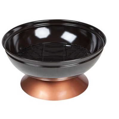 Degano 26" Black and Copper Round Wood Burning Fire Pit