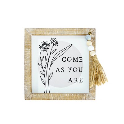VIP Wood 8 in. White Come As You Are Sign
