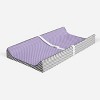 Bacati - Love Gray/Lilac Pin Dots Changing Pad Cover - 2 of 4