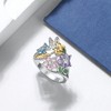 Fairy  Rings for Women Winged Angel Flower Cubic Zirconia Ginger Lyne Collection - 2 of 4