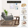 Sling Accent Chair with Metal Frame, Modern Comfy Living Room Chair, Upholstered Reading Chair with Shredded Foam Cushioning, Oversized Arm Chair - 4 of 4