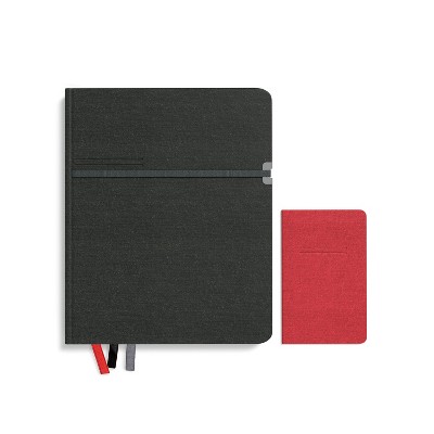 MyOfficeInnovations Large Mastery with Pocket Journal Black/Red