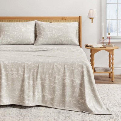 100% Cotton Lodge Printed Flannel Sheet Set - Great Bay Home