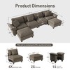 Captiva Designs 157.5-Inch Cloud Modular 6PC U-Shaped Sectional Sofa, Oversized Couch with Ottomans, Deep Seats - 2 of 4