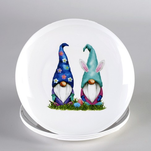 Download Lakeside Melamine Easter Gnomes With Rabbit Ears Dinner Plates Set Of 4 Target