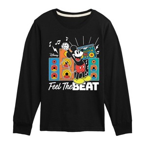 Boys' - Disney - Mickey Feel The Beat Long Sleeve Graphic T-Shirt - 1 of 4