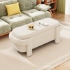 Modern Storage Ottoman Bench, Large Storage Space for the Living Room, Entryway and Bedroom,White Fluffy - 4 of 4