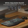 Evo Bytes Green Backlit Bluetooth Ergonomic Wireless Keyboard - 3 of 4