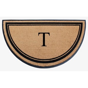 A1HC Natural Coir & Rubber Hand Flocked Large Monogrammed Door Mat 36" X 72" Thick Durable Doormats - 1 of 4