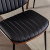 Dining Chairs Set Of 2, Kitchen Chairs With 4 Metal Legs, Adjustable Foot Pads, Waterproof Mid Century Accent Guest Chair For Dining Room, Kitchen - 3 of 4