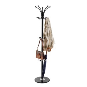 Freestanding Coat Rack Stable Marble Base with Umbrella Holder & 14 Hooks - 1 of 4