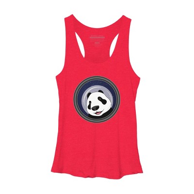 Women's Design By Humans Cosmopanda By Alpri Racerback Tank Top