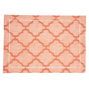 Saro Lifestyle Placemats With Laser-Cut Hemstitch Border (Set of 4) - 1 of 4