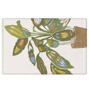 Alja Horvat Scandinavian Plant Outdoor Rug - Deny Designs - 1 of 4