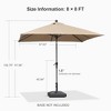 PURPLE LEAF Patio Umbrella Outdoor Table Umbrella Aluminum Frame Market Umbrella Sun Umbrella with 8 Sturdy Ribs - 2 of 4