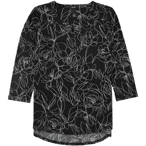 Alfani Womens Embellished Floral Knit Blouse - 1 of 1