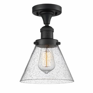 Cone - 1 Light Semi-Flush Mount In Industrial Style-11.5 Inches Tall and 7.75 Inches Wide - 1 of 1