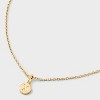 14K Gold Plated Round Initial Pendant Necklace - A New Day™ - 4 of 4