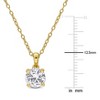 EVERLY JEWELRY | Yellow Plated Sterling Silver 1 5/8 CT TGW Created White Sapphire Pendant with Chain - 18 in - 3 of 4